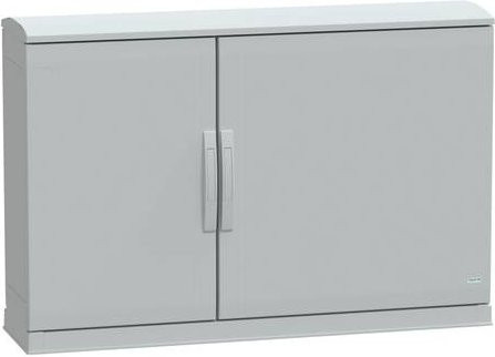 Schneider Electric Polyestergehäuse Bodenstehend mit offenem Sockel und Abdeckung, Farbe Grau, B/T/H: 75,0 x 125,0 x 32,0 cm, IP44 - Bild 1