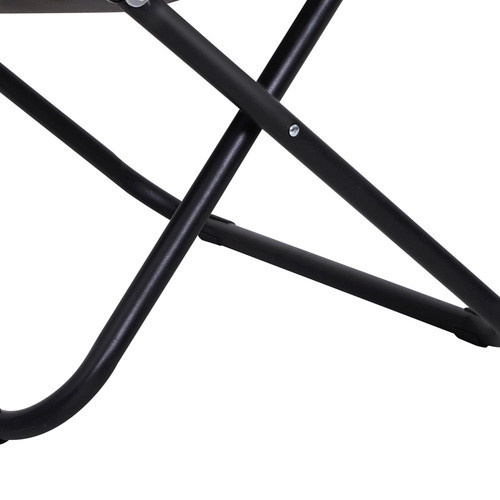 Outsunny Campingstuhl aus Metall und grauem Polyester mit Polsterung, Breite: 80 cm, Tiefe: 80 cm, Höhe: 75 cm - Bild 7
