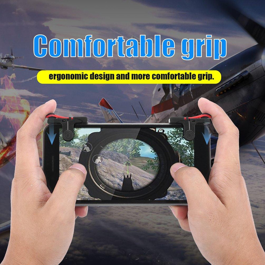 Mango Event Mobile Gaming Controller Gamepad mit L1R1 Tastatur und Joystick in Schwarz - Bild 4