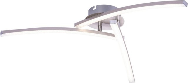 Globo LED-Deckenleuchte Tansy in Nickel matt mit Acrylkristallen, rund - Bild 1