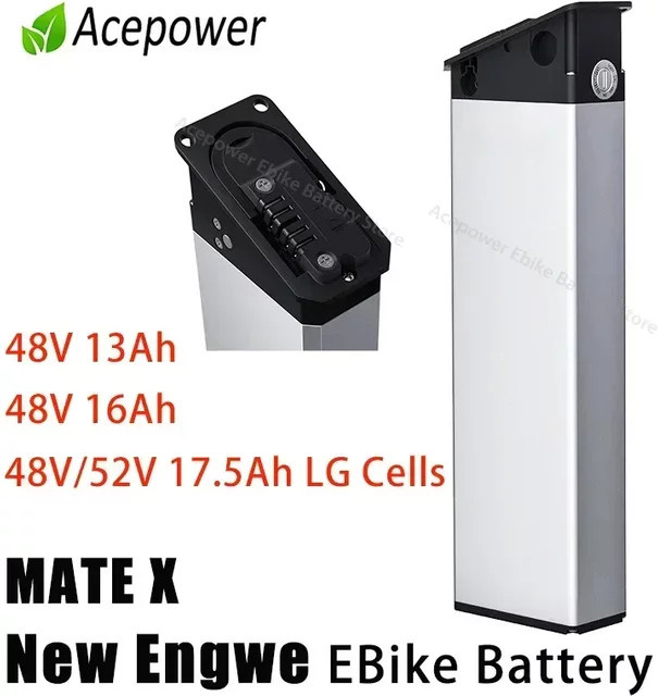 Engwe Ersatz Akku für elektrische Fahrräder 48V 13Ah 16Ah 17,5Ah kompatibel mit EP-2 Pro, MATE X und Motor Pro - Bild 1