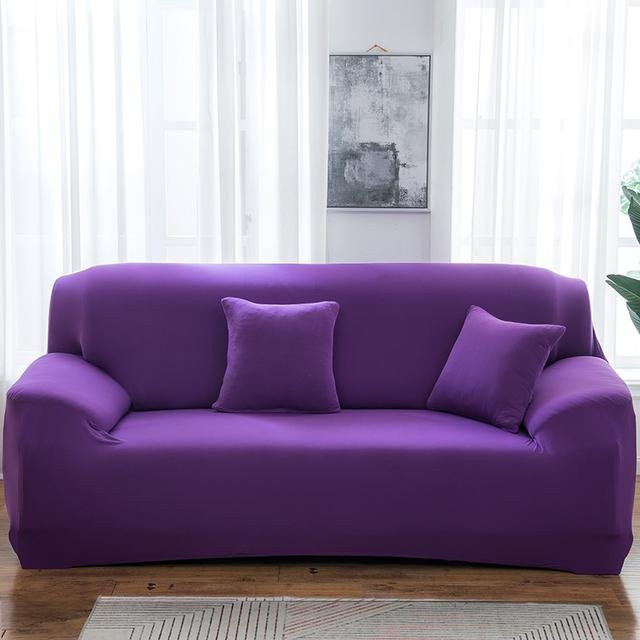Housmife Wasserdichter und rutschfester Sofabezug aus Polyester in Violett, elastische Couchhusse für dein Wohnzimmer, Breite: 140 cm - Bild 1