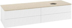 V&B Waschtischunterschrank Antao mit Frontstruktur in Weiß, B/T: 160 x 50 cm - Bild 1