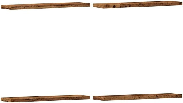 vidaXL Wandregale 4er-Set in Altholz-Optik, braun, B: 40 cm, T: 10 cm, H: 1,5 cm - Bild 1
