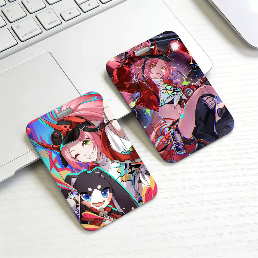 Honkai Star Rail Rappa Transparenter Kartenhalter aus Kunststoff mit Schiebeabdeckung und Schlüsselband in Multicolour - Bild 4