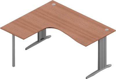 Winkelschreibtisch ARLON-OFFICE in Nuss Canaletto, B: 160 cm, T: 120 cm, H: 73 cm - Bild 1
