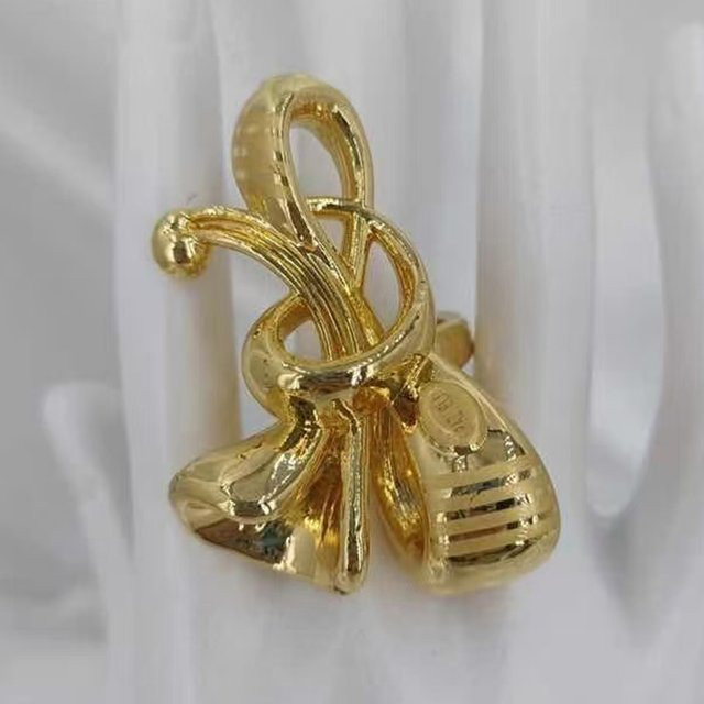 yulaili Ring, Metall, Blumen, Perle, Gold, Damen - Bild 1