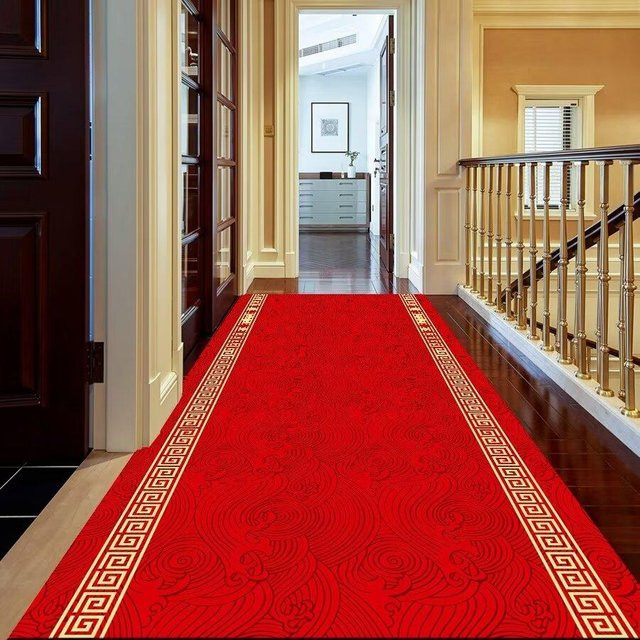 Karpetti Flurteppich Orientalisch Rot, Waschbarer Läuferteppich Rutschfest für Flur, Wohnzimmer und Küche, B/T: 60 x 200 cm - Bild 1