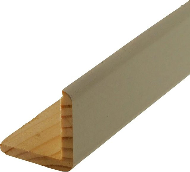 Winkelleiste Döllken Profiles aus Kiefer Holz Weiß lackiert B: 33 mm, T: 19 mm, Länge: 2400 mm - Bild 1