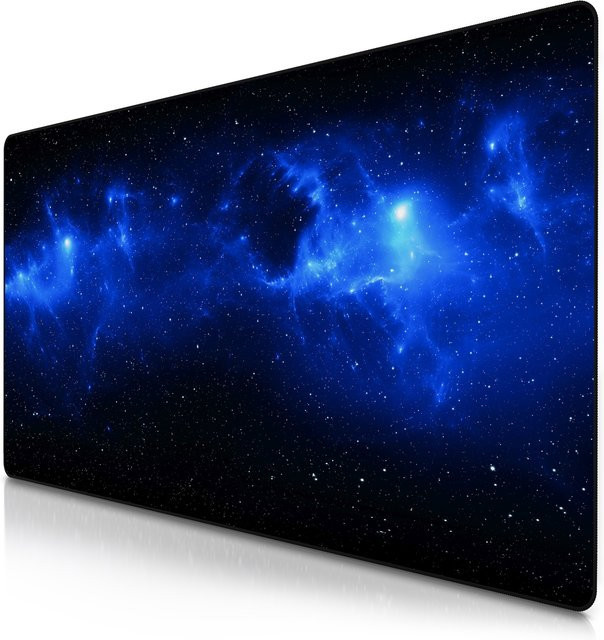 CSL Gaming Mauspad Schreibtischunterlage extra groß Space, B/T/H: 120 x 60 x 0,3 cm, Schwarz-Blau - Bild 1