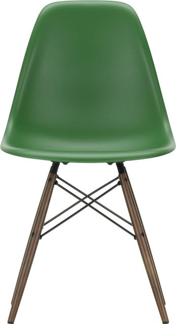 Vitra DSW Eames Plastic Side Chair in Grün aus Kunststoff und Holz mit mattem Finish - Bild 1
