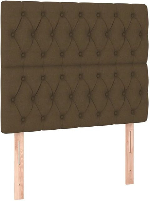 vidaXL LED Kopfteil Dunkelbraun mit USB-Ladeport und integrierter Beleuchtung, B/H: 90 x 128 cm, Tiefe: 7 cm - Bild 1