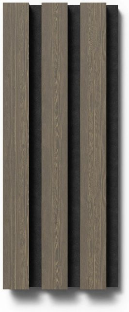 Denpanels Akustikpaneel Eiche Geölt Grau und Schwarz aus MDF mit Filz, B: 29,5 cm, H: 20,0 cm, T: 15,0 cm - Bild 1