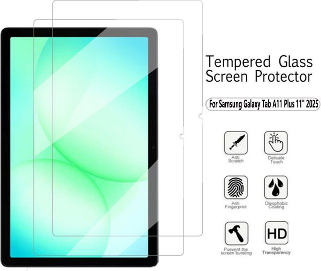 Samsung Galaxy Tab A11 Plus 11 Zoll 2025 Displayschutz aus gehärtetem Glas, transparent, passend für SM-X230 X233 X236 - Bild 1