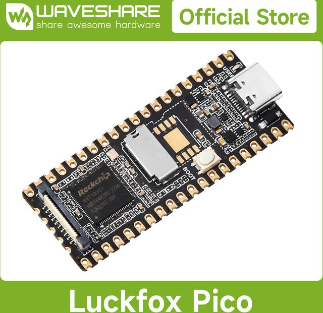 LuckFox Pico RV1103 Linux Mikro-Entwicklungsboard mit ARM Cortex-A7, RISC-V MCU, NPU und ISP Prozessor in Schwarz - Bild 1