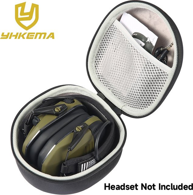 YHKEMA stoßfeste Hartschalen-Reisetasche für Howard Leight Impact Sport Sound Amplification OD elektrische Ohrenschützer in Green oder Black - Bild 1