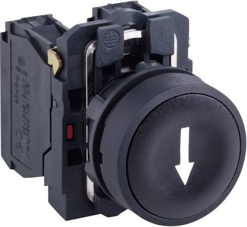Schneider Electric XB5AA3351 Drucktaster Schwarz, 600V 6A, tastend, B/T/H: 3,0 x 5,2 x 4,2 cm, IP66 IP67 IP69 IP69K - Bild 1