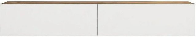 Vente-unique Aubepina TV-Hängeschrank in Naturfarben Hell und Weiß, Breite: 180 cm - Bild 1