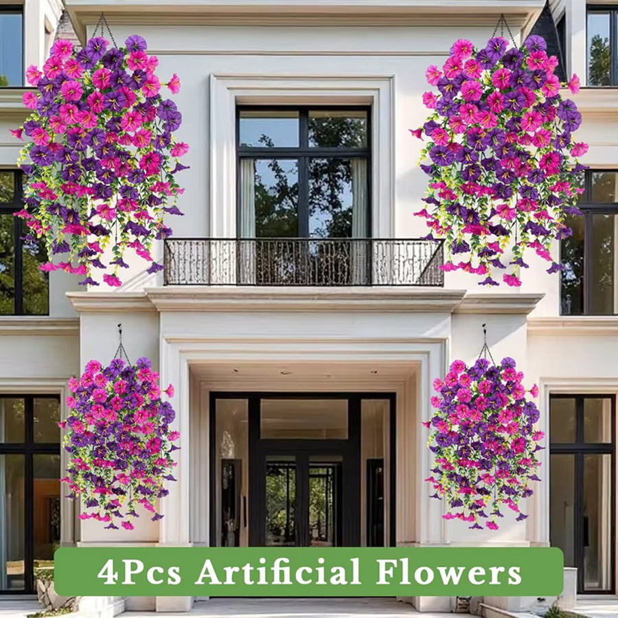 Künstliche Rattan-Prunkwinden als Blumenranke für Hochzeiten, Garten und Dekoration im 2er oder 4er Set - Bild 2