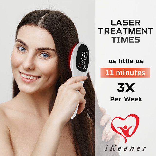 Laser Haarwachstum Kamm, Rotlicht-Behandlung, Weiß - Bild 1