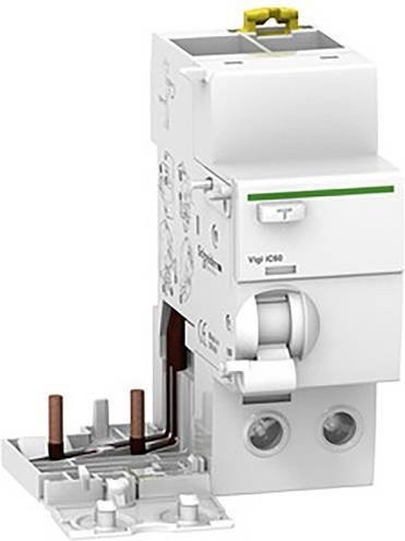 Schneider Electric FI-Block Vigi iC60L RCD, 2P, 63A, 100mA, Typ A, Farben: Rot/Weiß - Bild 1