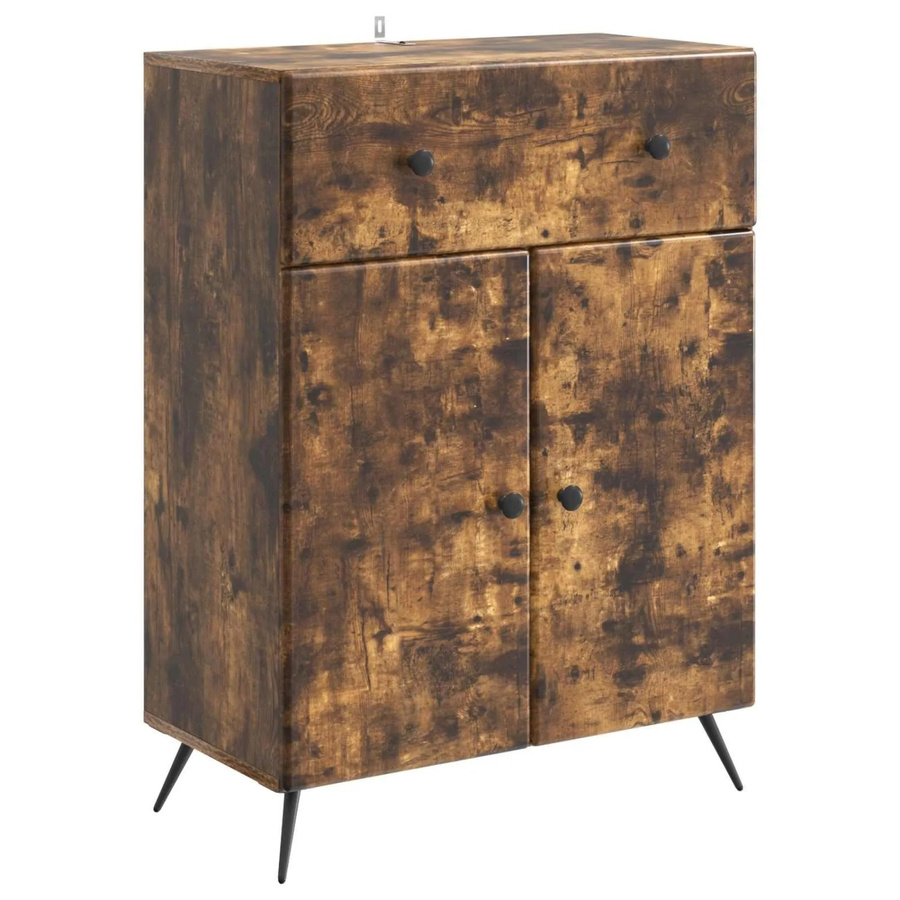 vidaXL Sideboard Modern in Geräuchertem Eichen-Design, Braun, B/T/H: 66 x 34,5 x 90 cm - Bild 2