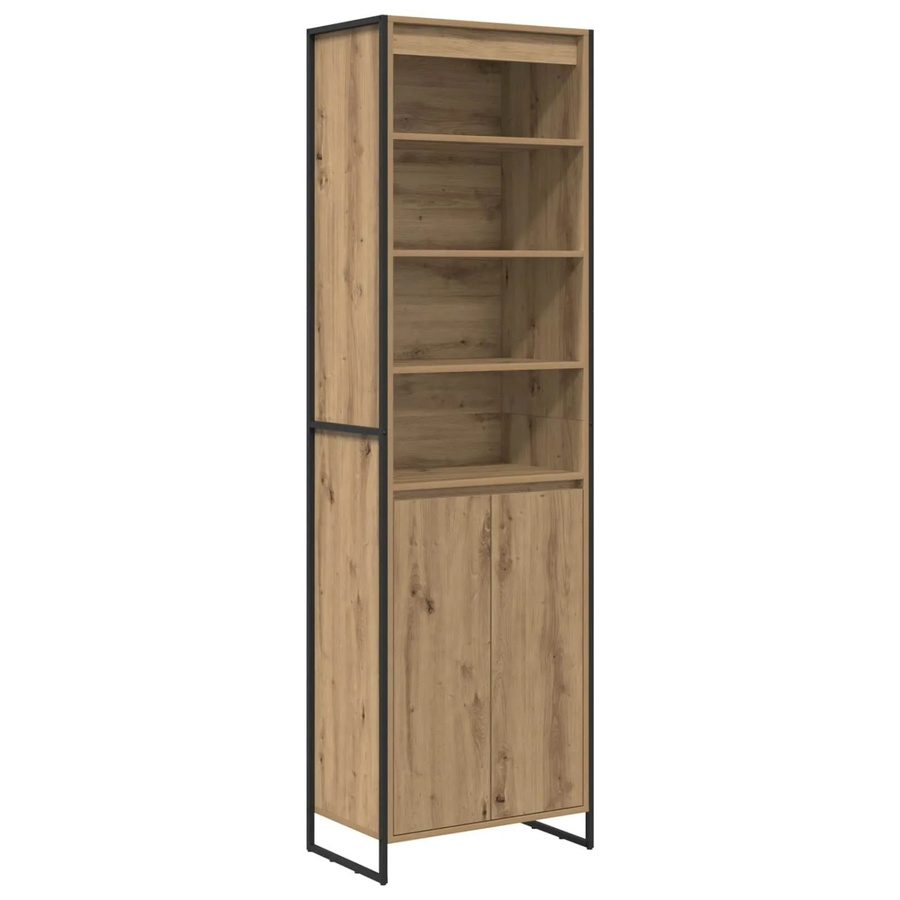 vidaXL Set 2 Hohe Schränke Eiche Braun B: 60 cm, T: 36 cm, H: 200 cm - Bild 2