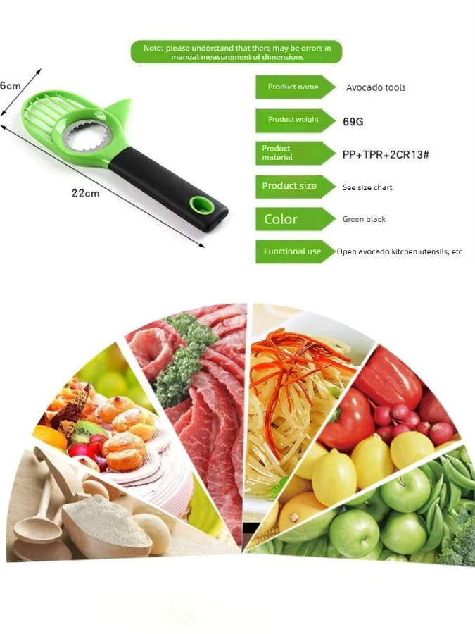 Edelstahl Avocado-Messer und Obstschneider als praktischer Küchenhelfer für Avocado und Drachenfrucht - Bild 4