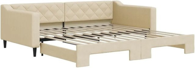 vidaXL Tagesbett ausziehbar in Beige mit Stoffbezug B/T/H: 223 x 100 x 67 cm - Bild 1