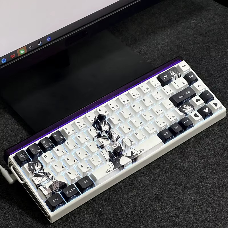 TOYOLEE Chainsaw Man Reze JK-Style Tastenkappen, 100 PBT Keycaps mit Seitengravur für mechanische Tastaturen - Bild 6