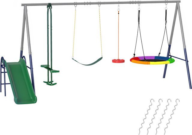 Aiyaplay Schaukelgestell 5 in 1 Kinderschaukel Set, Mehrfarbig, ab 3 Jahre - Bild 1