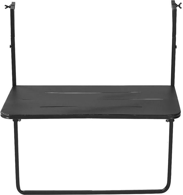 Vente-unique Gartentisch Apya aus Metall in Schwarz mit klappbarer Tischplatte für Garten und Balkon, Durchmesser: 60 cm - Bild 1
