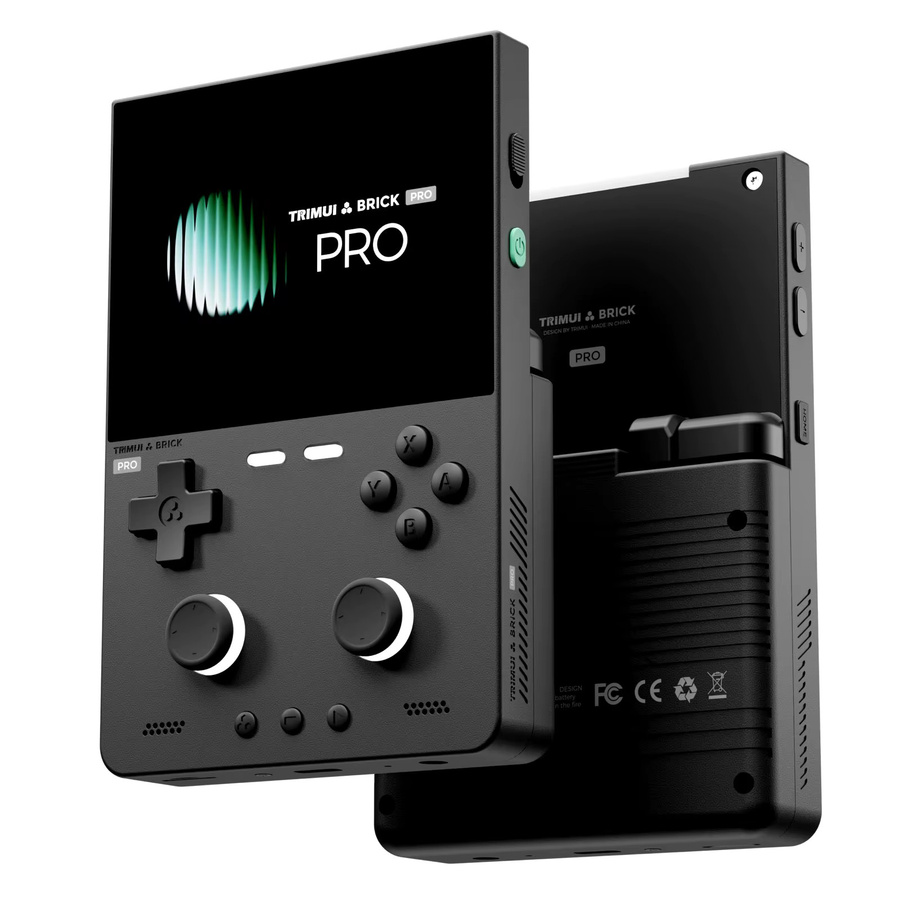 Trimui Brick Pro Retro Handheld-Spielkonsole mit 3,95 Zoll Display in Schwarz - Bild 5