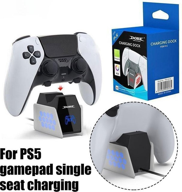 GRWIBEOU Ladestation für PS5 Elite Controller mit RGB-Beleuchtung in Multicolour - Bild 1