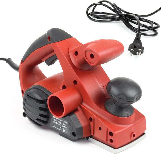 Wiltec Elektrohobel Falzhobel mit 710W Leistung in Rot, Hobelbreite: 82 mm - Bild 1