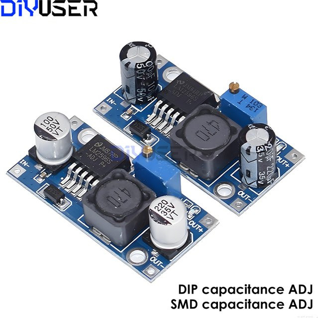 DIYUSER LM2596S DC-DC-Abwärtswandler einstellbares Netzteilmodul 3A 4-35V auf 1,23-30V in Blau - Bild 1