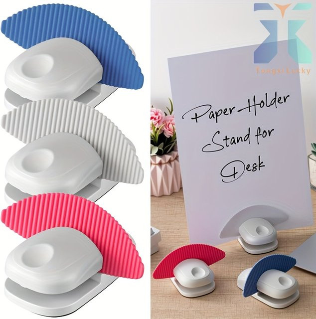Blauer tragbarer Dokumentenhalter aus Kunststoff für A4-Papier als Schreibtisch-Organizer - Bild 1