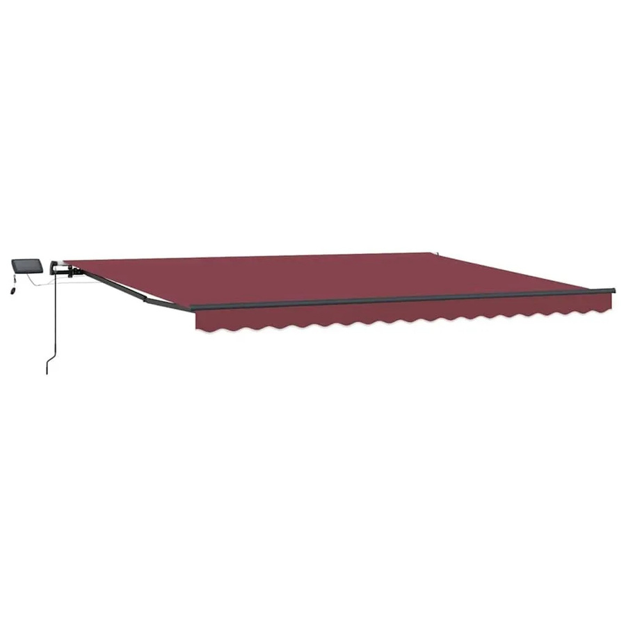 vidaXL Markise manuell mit LEDs in Weinrot, B/H: 400 x 300 cm - Bild 2