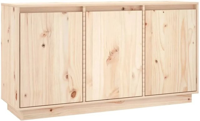 vidaXL Sideboard aus Massivholz Kiefer in Braun, B/T/H: 111 x 34 x 60 cm - Bild 1
