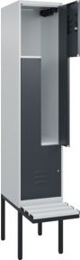 C+P Z-Spind Classic PLUS Sitzbank mit 2 Fächern und Zylinderschloss, B/T/H: 212,0 x 40,0 x 81,5 cm - Bild 1