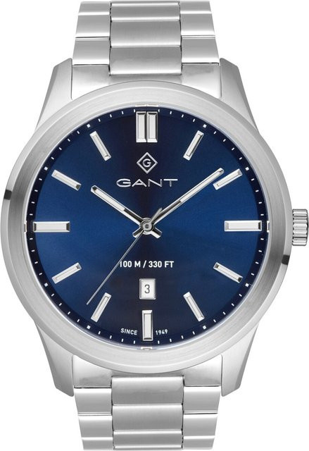 Gant Armbanduhr Bridgeton, Quarz, Edelstahl, Blau, 43 mm, Herren - Bild 1