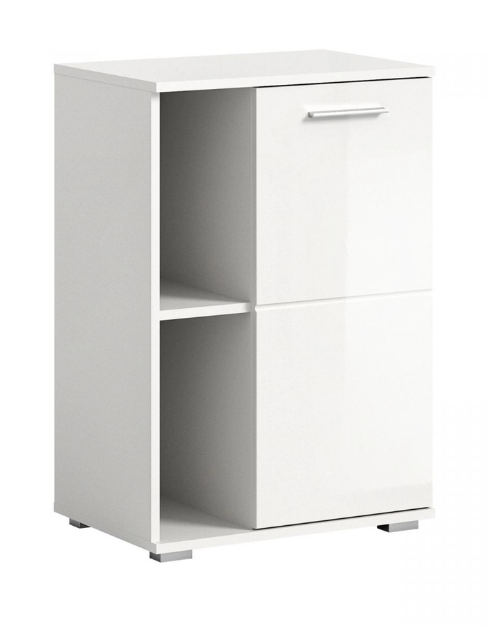 Schuhschrank Grazie von Inn.Furn in Weiß Hochglanz mit 5 Fächern, B/H/T: 55 x 79 x 37 cm - Bild 1