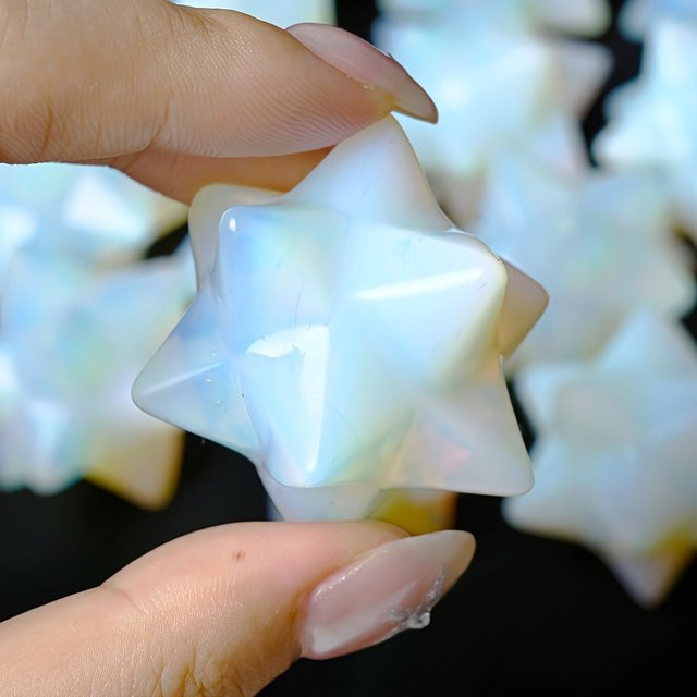 Opal-Kristallstern Merkaba aus Quarzkristall von CrystalHola in Multicolour - Bild 1