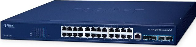 PLANET Layer 3 Managed Gigabit Ethernet Switch GS-6311-24T4X mit 24 Ports 10/100/1000T und PoE in Blau - Bild 1