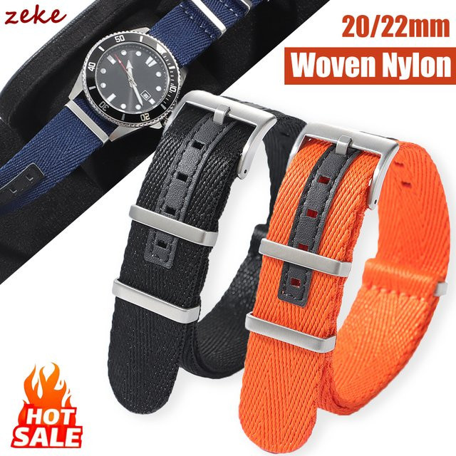 crazyband Uhrenarmband Nylon, 20 mm, 22 mm, Unisex - Bild 1