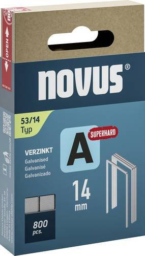 Novus Tools Feindrahtklammern Typ 53, verzinkt, Silber, Länge: 14 mm, Breite: 11,3 mm, 800 Stück - Bild 1
