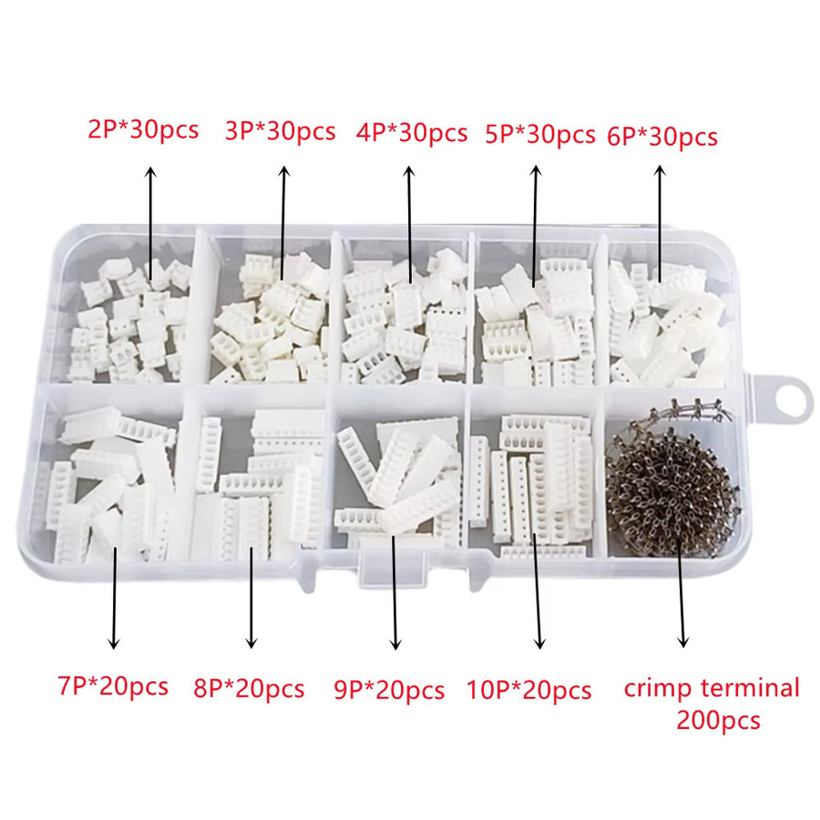 JST ZH1.5 Kunststoff Shell Crimp Terminal Stecker Set mit 430 Teilen und 1,5mm Pitch für 2 bis 10 Pin Anschlüsse - Bild 3