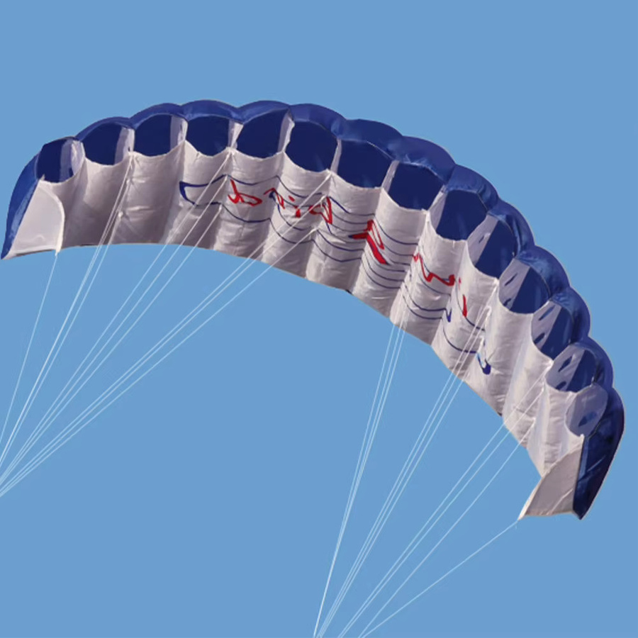 APWIKOGER Beach Kite Professional, Dual Line Stunt Parafoil Fallschirm, Rot, Bunt / Mehrfarbig - Bild 2