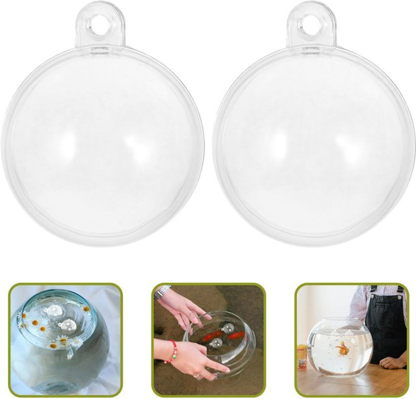 Artesano Home 10 Stück transparente Schwimmkugeln aus Kunststoff für Aquarien und Weihnachtsdekoration, rund, B/T/H: 3 x 3 x 3 cm - Bild 1