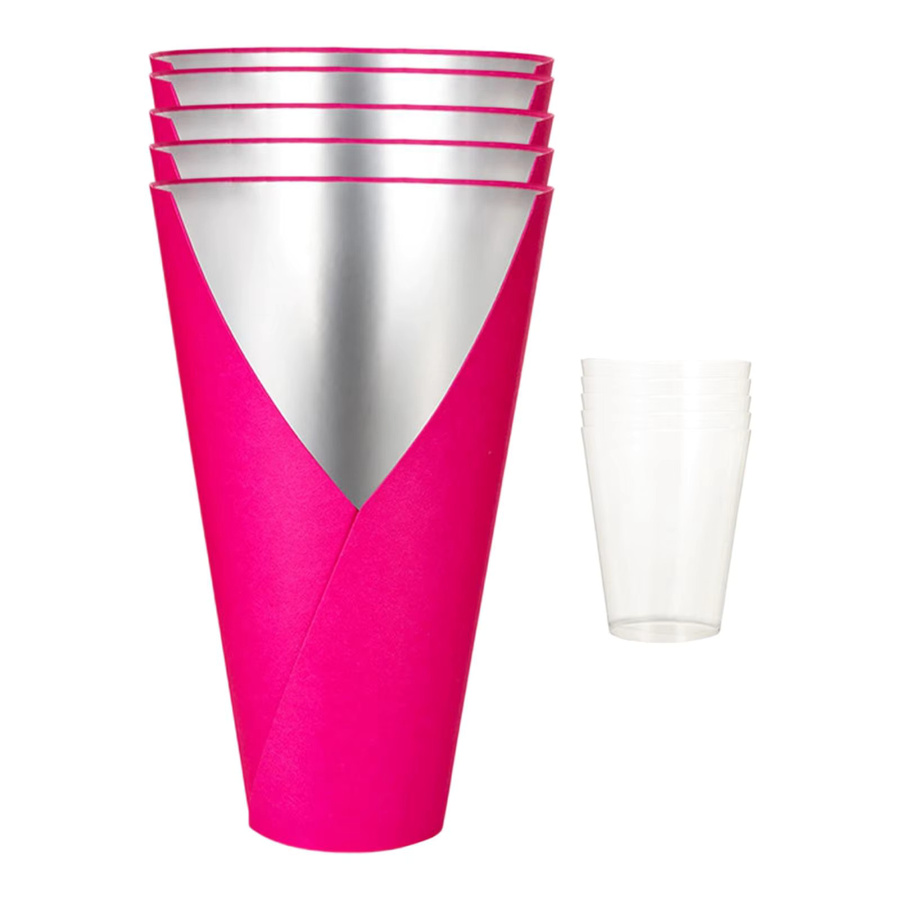 Kesoto 5-teiliges Set wasserdichte Blumenstraußboxen aus Papier in Braun - Bild 2
